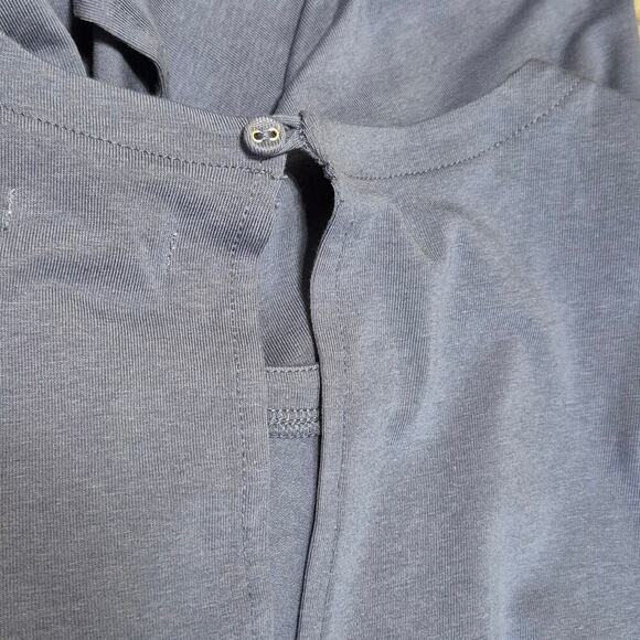 Anthropologie Grey State Kalila Dress Medium Blue Sleeveless Knot Slit Front - Picture 7 of 8